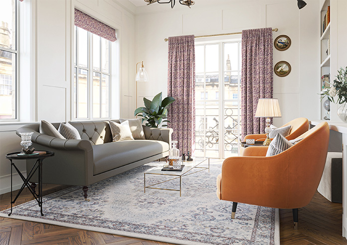 Leaf Vine, Claret - Made to Measure Curtains - Image 8